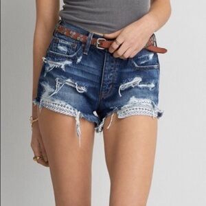 AE Vintage Hi-Rise Denim Festival Shorts